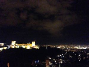The Alhambra and the city of Granada across the way