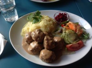First order of business in Sweden, the meatballs